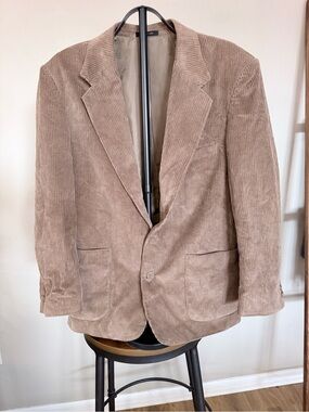 Members Only Corduroy Sport Coat in Taupe